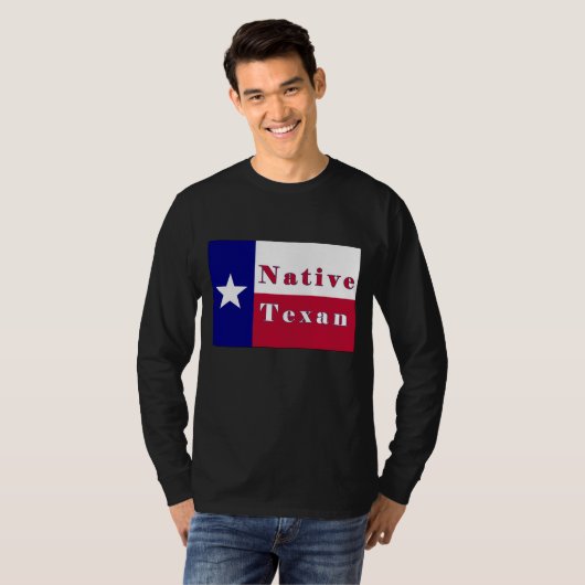 Native Texan Lone Star Flag T-shirt (Voorkant volledig)