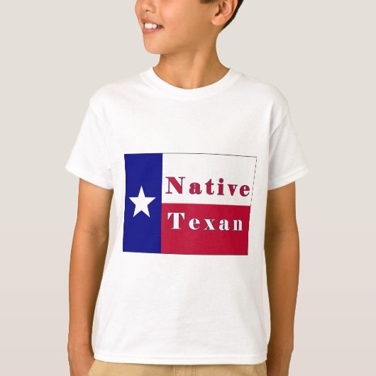 Native Texan Lone Star Flag T-shirt (Voorkant)