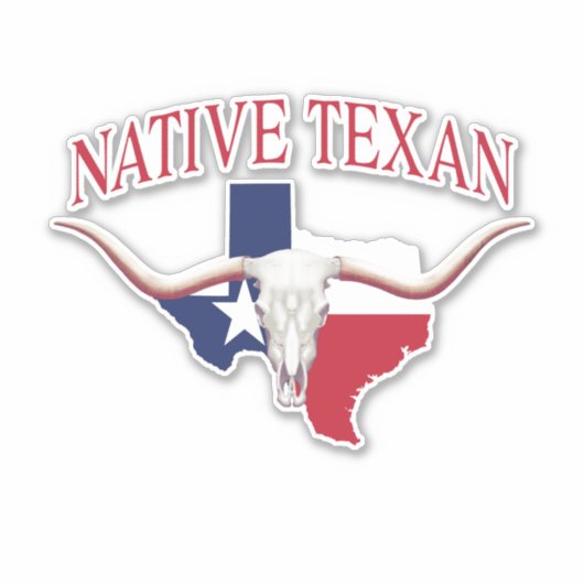 Native Texan Sticker (Voorkant)