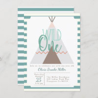 Native Tipi | Wild One verjaardagsfeestje uitnodig