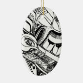 Native Totem Raven and Seagull Pacific NW Coast Na Keramisch Ornament (Rechts)