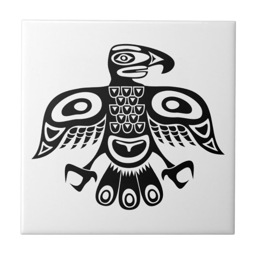 Native totem-vogel tegeltje (Voorkant)