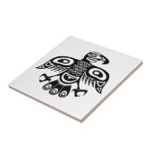 Native totem-vogel tegeltje (Zijkant)