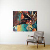 Native Tribal Art Wandkleed (In Situ (horizontaal))