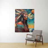 Native Tribal Art Wandkleed (In situ)