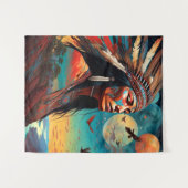 Native Tribal Art Wandkleed (Voorkant (horizontaal))