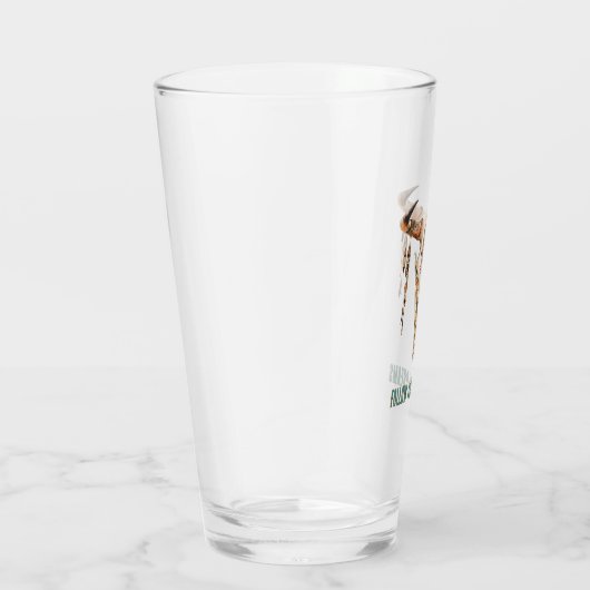 Native Tribal Bull Horns Skull   Glas (Rechts)