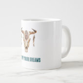 Native Tribal Bull Horns Skull   Grote Koffiekop (Voorkant rechts)