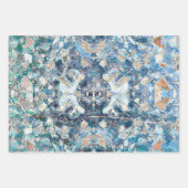 Native Tribal Classic Blue Tan Ethnic Design Inpakpapier Vel (Voorkant 3)