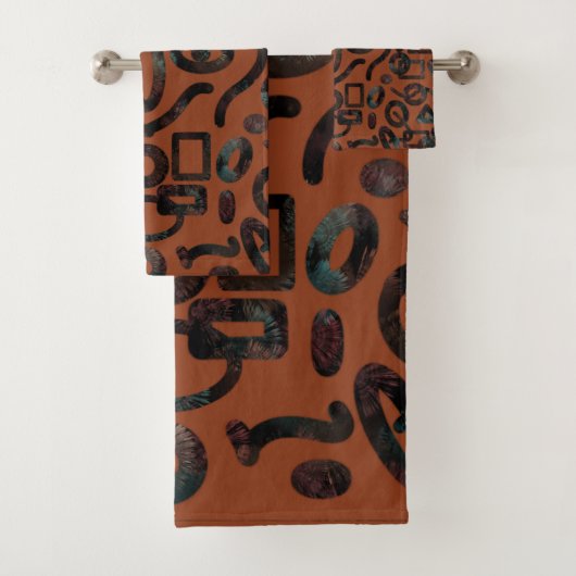 Native Tribal Happy Face Scratchboard Pattern Art Bad Handdoek (Insitu)