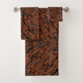 Native Tribal Happy Face Scratchboard Pattern Art Bad Handdoek (Insitu)