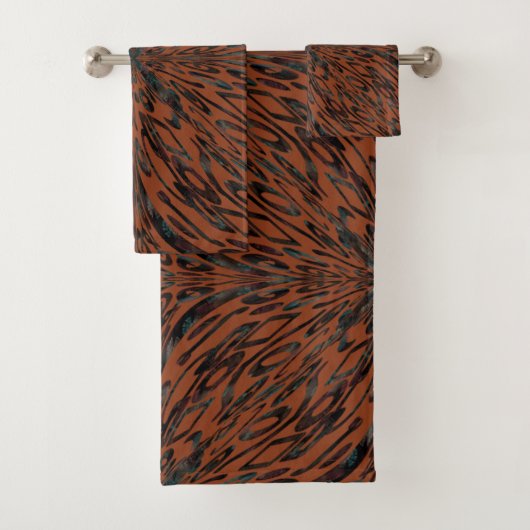 Native Tribal Happy Face Scratchboard Pattern Art Bad Handdoek (Insitu)