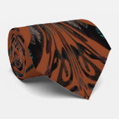 Native Tribal Happy Face Scratchboard Pattern Art Stropdas (Opgerold)