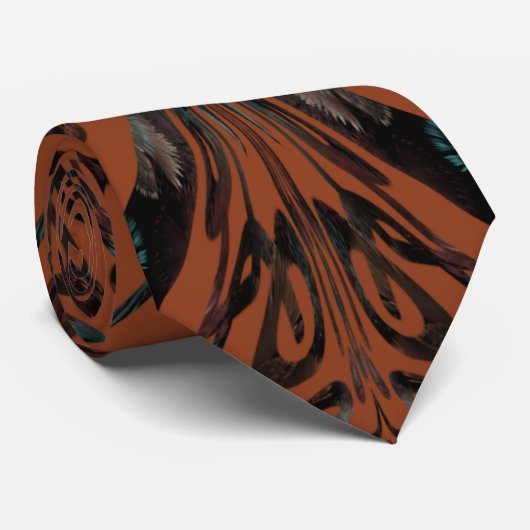 Native Tribal Happy Face Scratchboard Pattern Art Stropdas (Opgerold)