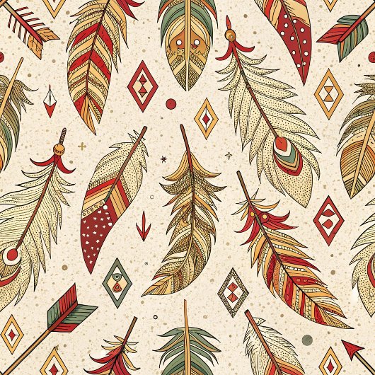 Native Tribal Kitchen Towel Custom Name Accent Theedoek