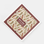 Native Tribal Napkins Aangepaste naam Terracotta S Servet (Hoek)