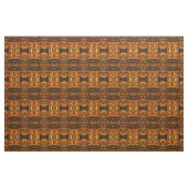 Native Tribal Pattern Bronze en Brown Stof (Fat Quarter)