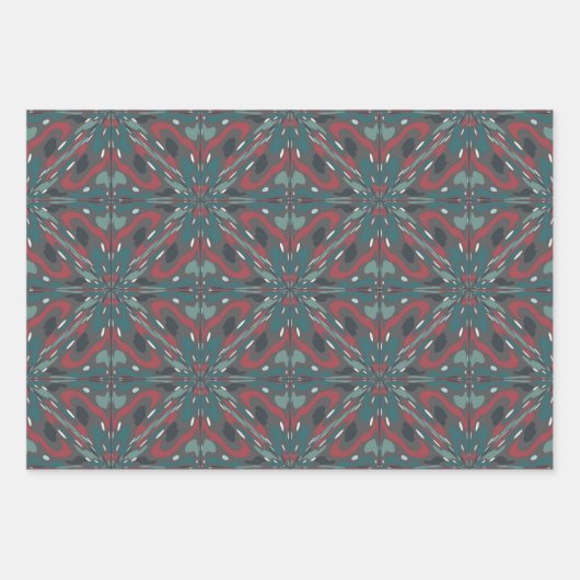 Native Tribal Southwestern Colors Patroon Inpakpapier Vel (Voorkant)