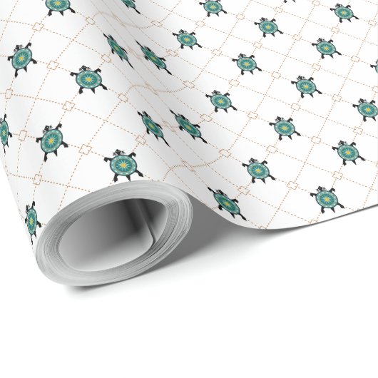 Native Turtle Cadeaupapier (Rol Hoek)