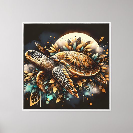 Native Turtle Canvas Afdruk (Voorkant)