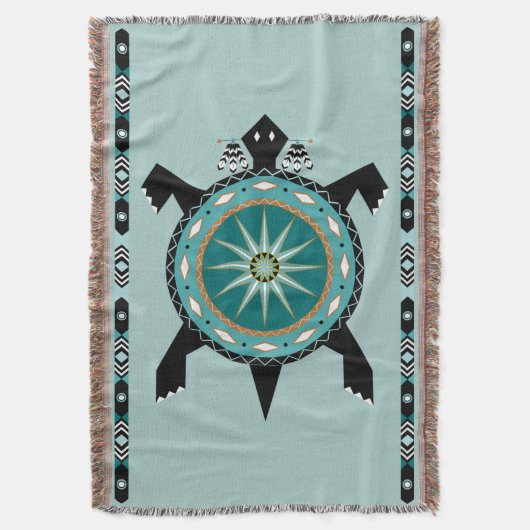 Native Turtle Deken (Voorkant Verticaal)