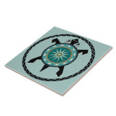 Native Turtle Keramische Tegel Tegeltje (Zijkant)