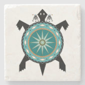 Native Turtle Stone Onderzetter (Voorkant)