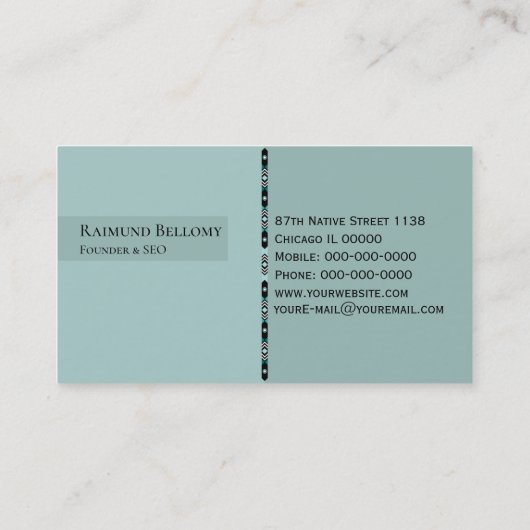 Native Turtle Visitekaartje (Achterkant)