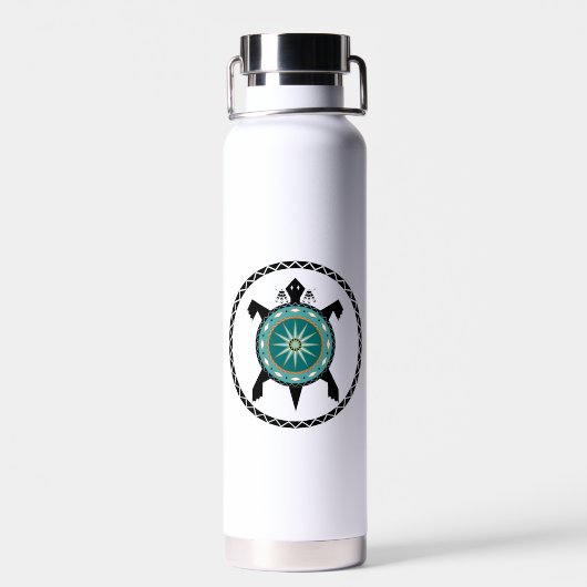 Native Turtle Water Bottle Waterfles (Achterkant)