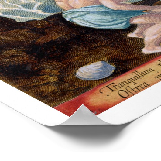 Native Vist voor Giant Clams op de Indus, plat Poster (Hoek)