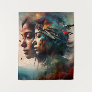 Native Warrior Art Wandkleed