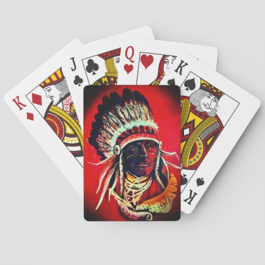 Native Warrior Classic Speelkaarten (Achterkant)