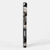 Native Warrior en Wolf Moonlit Reflection iPhone Hoesje (Rechterkant)