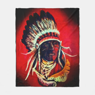 "Native Warrior" Fleece Deken