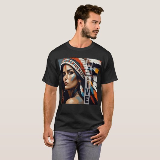 Native Warrior Princess T-shirt (Voorkant volledig)