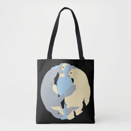 Native Wildlife Art Canvas tassen Spirit Tribal Ba (Voorkant)