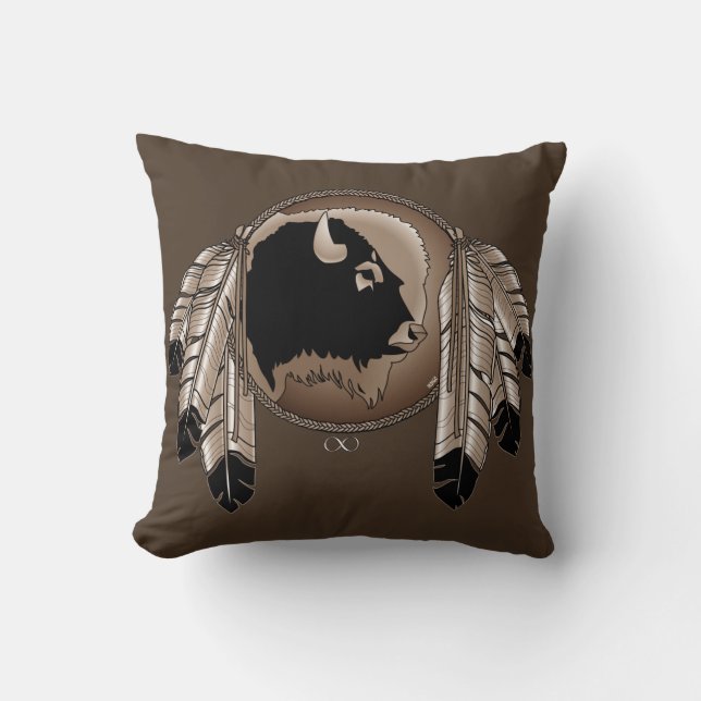 Native Wildlife Pillow Personalized Metis Pillow Kussen (Voorkant)