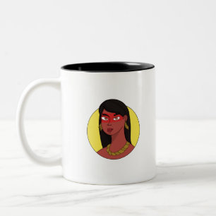 Native Woman Tweekleurige Koffiemok