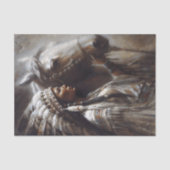 Native Woman & White Horse Headdress Decoupage Tissuepapier (Voorkant)