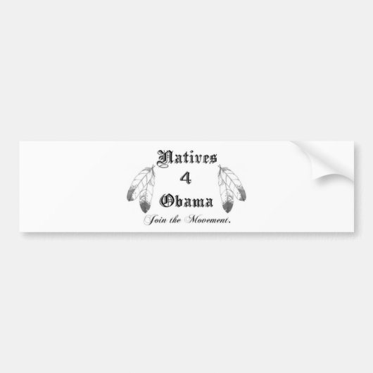 Natives 4 Obama Bumpersticker (Voorkant)