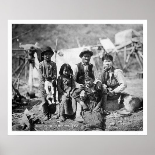 Natives Copper River Alaska 1904 Poster (Voorkant)