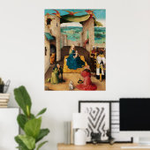 NATIVITEIT, AANNEMING VAN MAGI DOOR BOSCH Kerstmis Poster (Thuiskantoor)