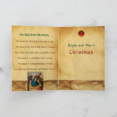 NATIVITEIT, ADORATIE VAN MAGI, IRISH CHRISTMAS PRA FEESTDAGEN KAART (Binnen)