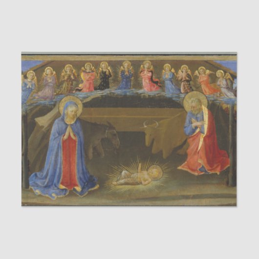 Nativiteit Angels moeder Mary Baby Jesus Kerstmis Tissuepapier (Voorkant)