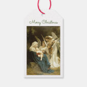Nativiteit Baby Jesus Mary Angels Manger Kerstmis Cadeaulabel (Achterkant)