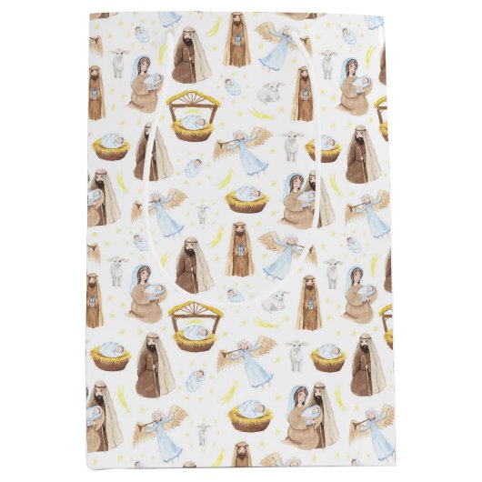 Nativiteit Baby Jesus Medium Gift Bag Medium Cadeauzakje (Voorkant)