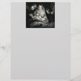 Nativiteit Baby Jesus Virgin Mary Angels Black Whi