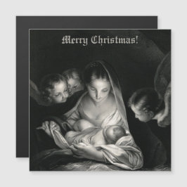 Nativiteit Baby Jesus Virgin Mary Angels Black Whi