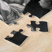 Nativiteit Baby Jesus Virgin Mary Angels Black Whi Legpuzzel (Zijkant)