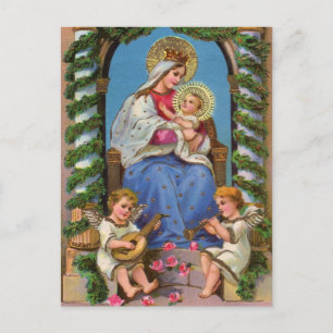 Nativiteit bij Madonna en kind Briefkaart